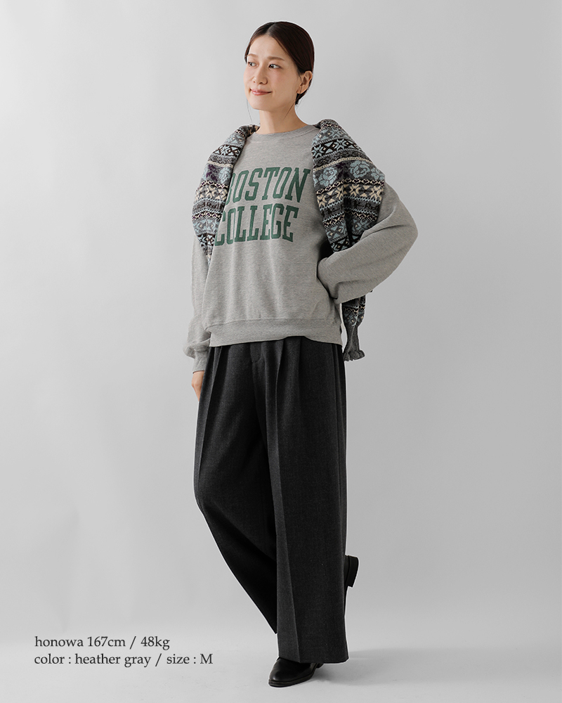 REMI RELIEF(レミレリーフ)コットンSP加工3飛び裏毛クルーネックニューフィットスウェットシャツrn29373157