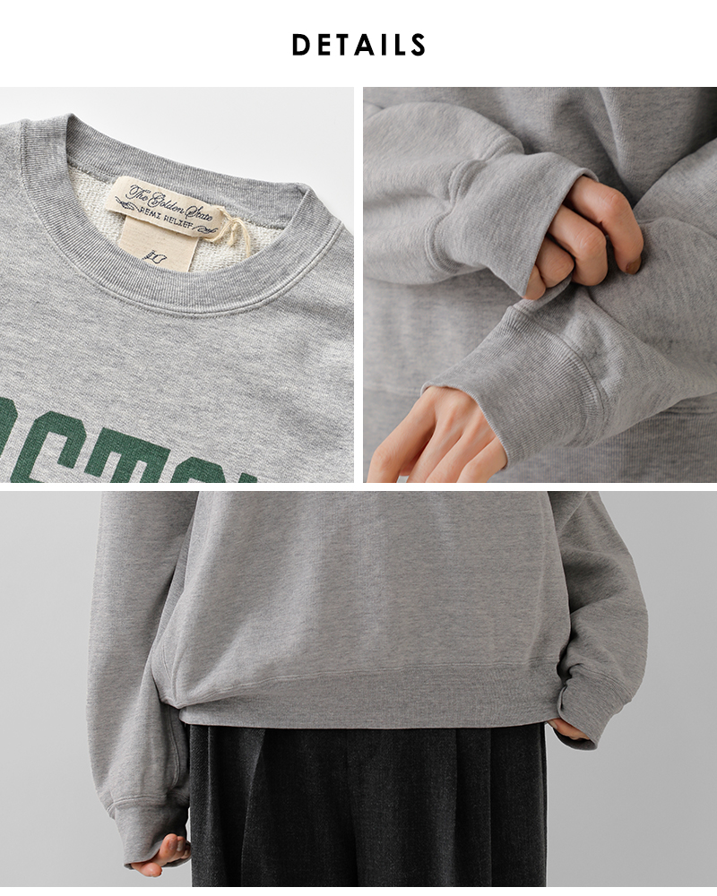 REMI RELIEF(レミレリーフ)コットンSP加工3飛び裏毛クルーネックニューフィットスウェットシャツrn29373157