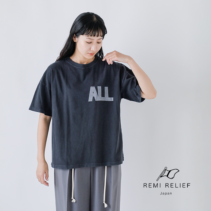 【REMI RELIEF/レミレリーフ】 LONG SLEEVE TEE セール】REMI RELIEF(レミレリーフ) 別注LW加工20/-天竺BIG