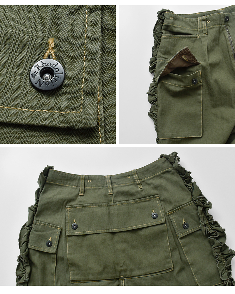 RHODOLIRION(ロドリリオン)コットンヘリンボーンユーティリティパンツ“UtilityPants”rv1023