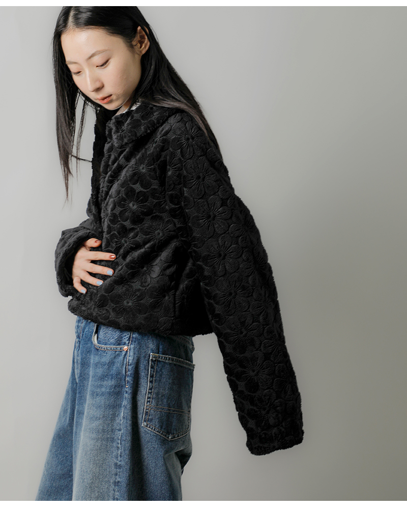 RHODOLIRION(ロドリリオン)オリジナル刺繍ファーブルゾン“FurBlouson”rv1030-32