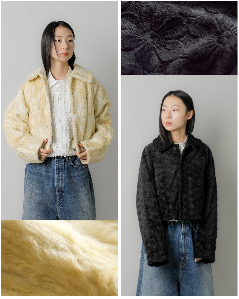 クーポン対象】RHODOLIRION ロドリリオン オリジナル刺繍 ファー