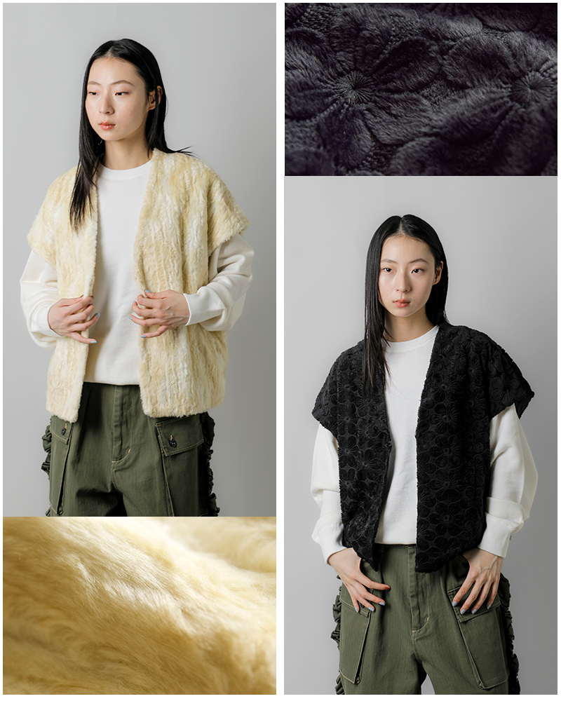 RHODOLIRION(ロドリリオン)オリジナル刺繍ファーボレロ“FurBolero”rv1031-33