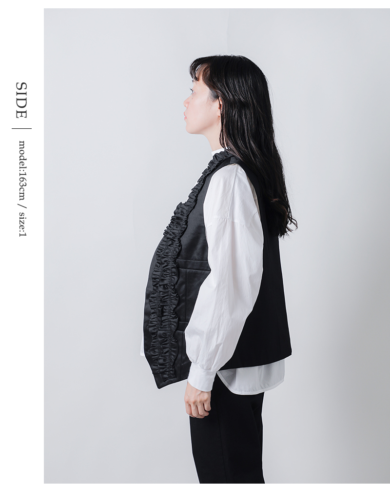 RHODOLIRION(ロドリリオン)コットンチノフリルベスト“FrillVest”rv1050