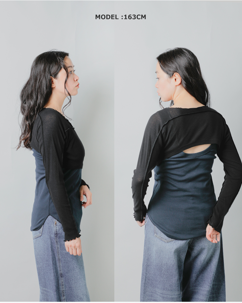 RHODOLIRION(ロドリリオン)コットンタンクトップ長袖ユニットTシャツ“TankTopLongSleeveUnitTee”rv1083