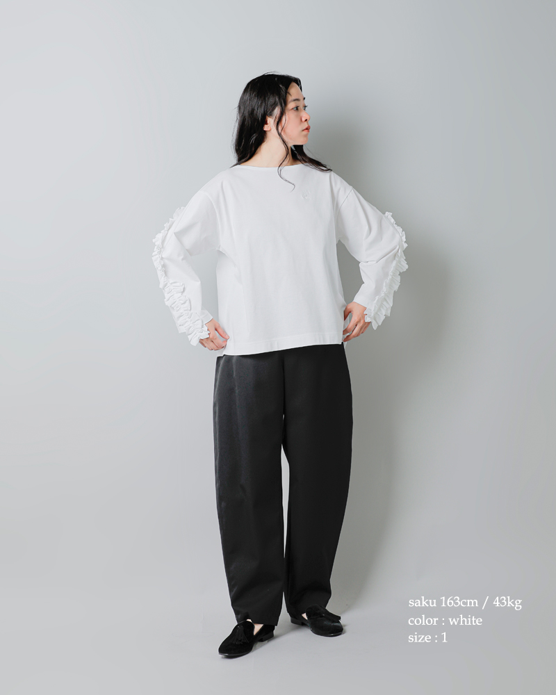 RHODOLIRION(ロドリリオン)コットンスワローフリルバスクシャツ“SwallowFrillBasqueShirt”rv1087