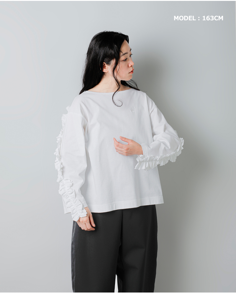 RHODOLIRION(ロドリリオン)コットンスワローフリルバスクシャツ“SwallowFrillBasqueShirt”rv1087