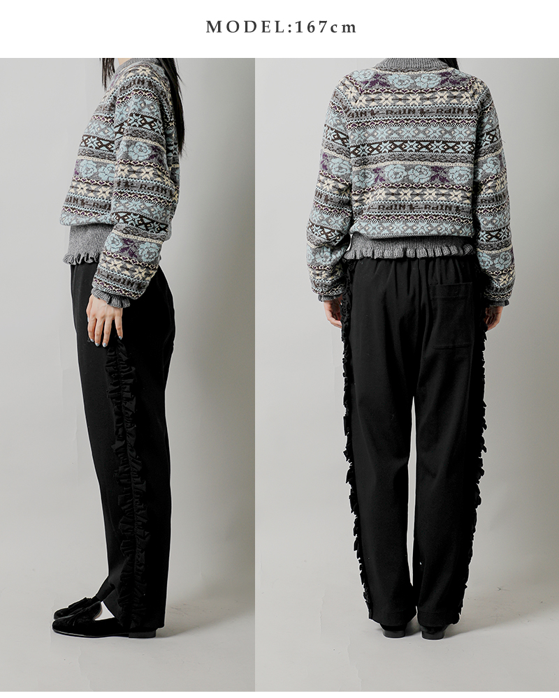 RHODOLIRION(ロドリリオン)コットンスワローフリルサイドパンツ“SwallowFrillSidePants”rv1088