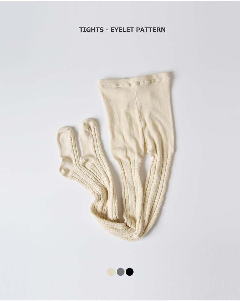 RHODOLIRION(ロドリリオン)コットンミックスアイレットパターンタイツ“TightsEyeletPattern”rv1109
