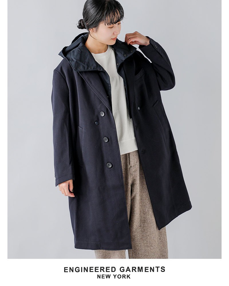 ENGINEERED GARMENTS(エンジニアド ガーメンツ)ウーステッドウールフード付きチェスターコート“ChesterCoat”rv204