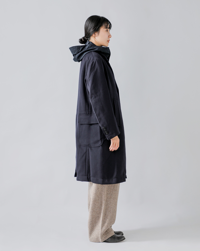 ENGINEERED GARMENTS(エンジニアド ガーメンツ)ウーステッドウールフード付きチェスターコート“ChesterCoat”rv204