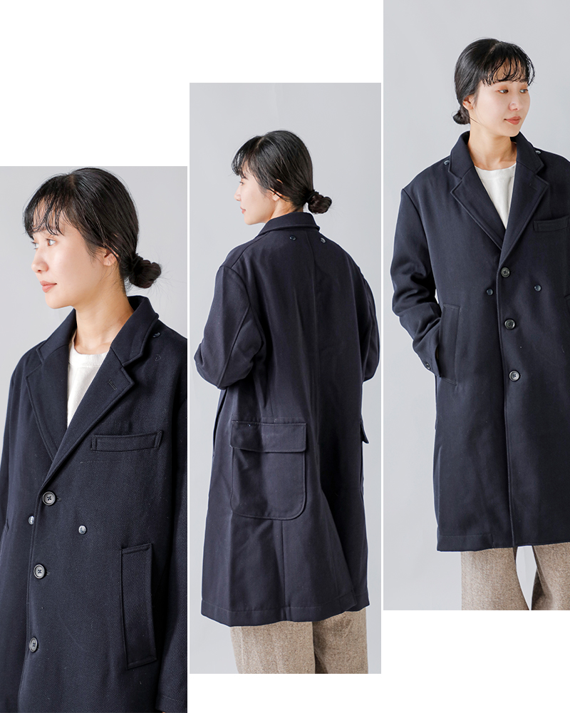 ENGINEERED GARMENTS(エンジニアド ガーメンツ)ウーステッドウールフード付きチェスターコート“ChesterCoat”rv204