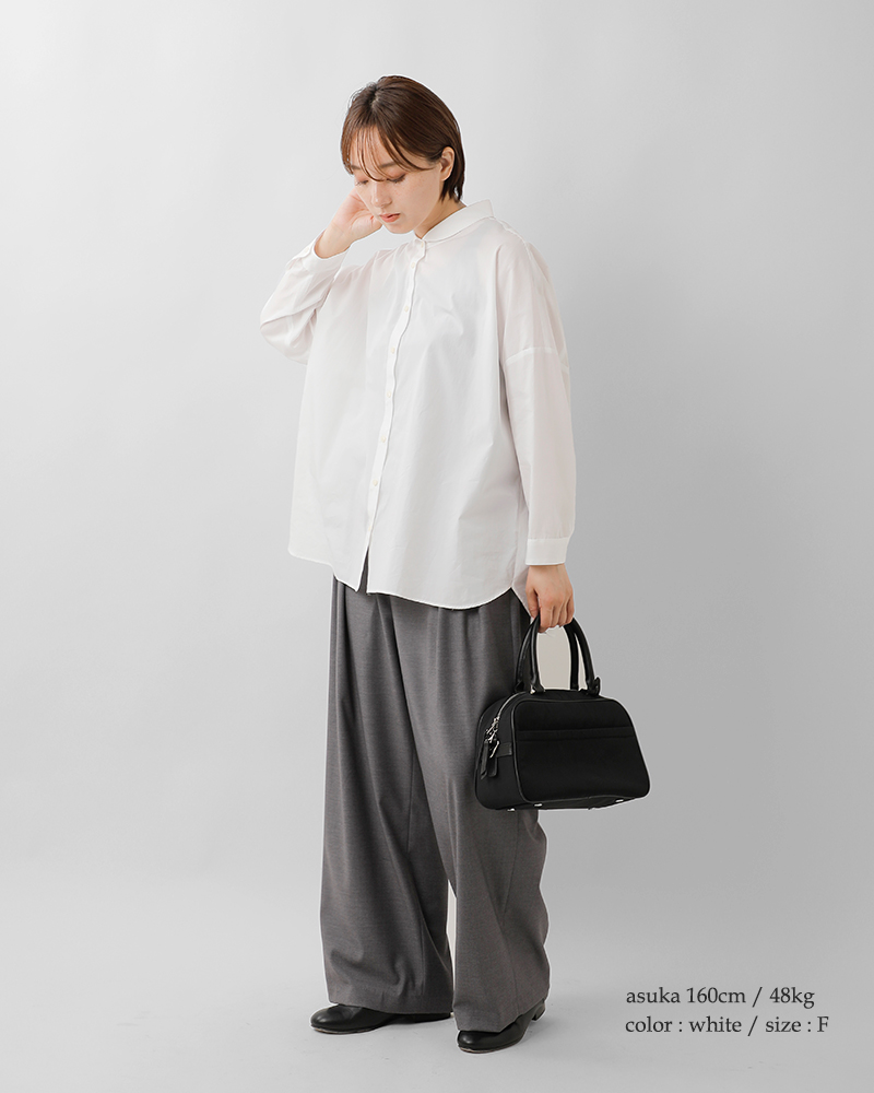 STAMP AND DIARY(スタンプアンドダイアリー)コットンスモールカラーバックギャザーブラウスsd502aw41