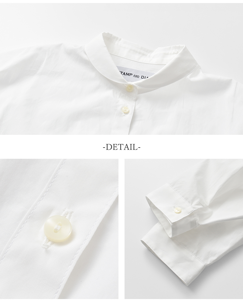 STAMP AND DIARY(スタンプアンドダイアリー)コットンスモールカラーバックギャザーブラウスsd502aw41