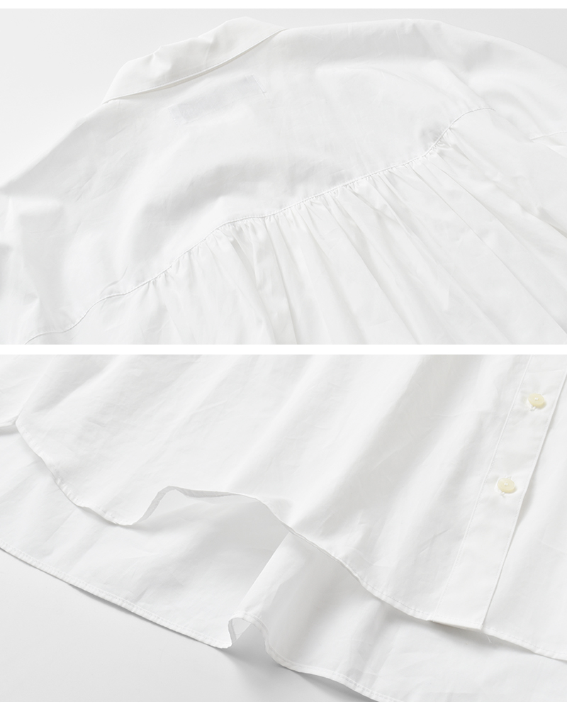 STAMP AND DIARY(スタンプアンドダイアリー)コットンスモールカラーバックギャザーブラウスsd502aw41