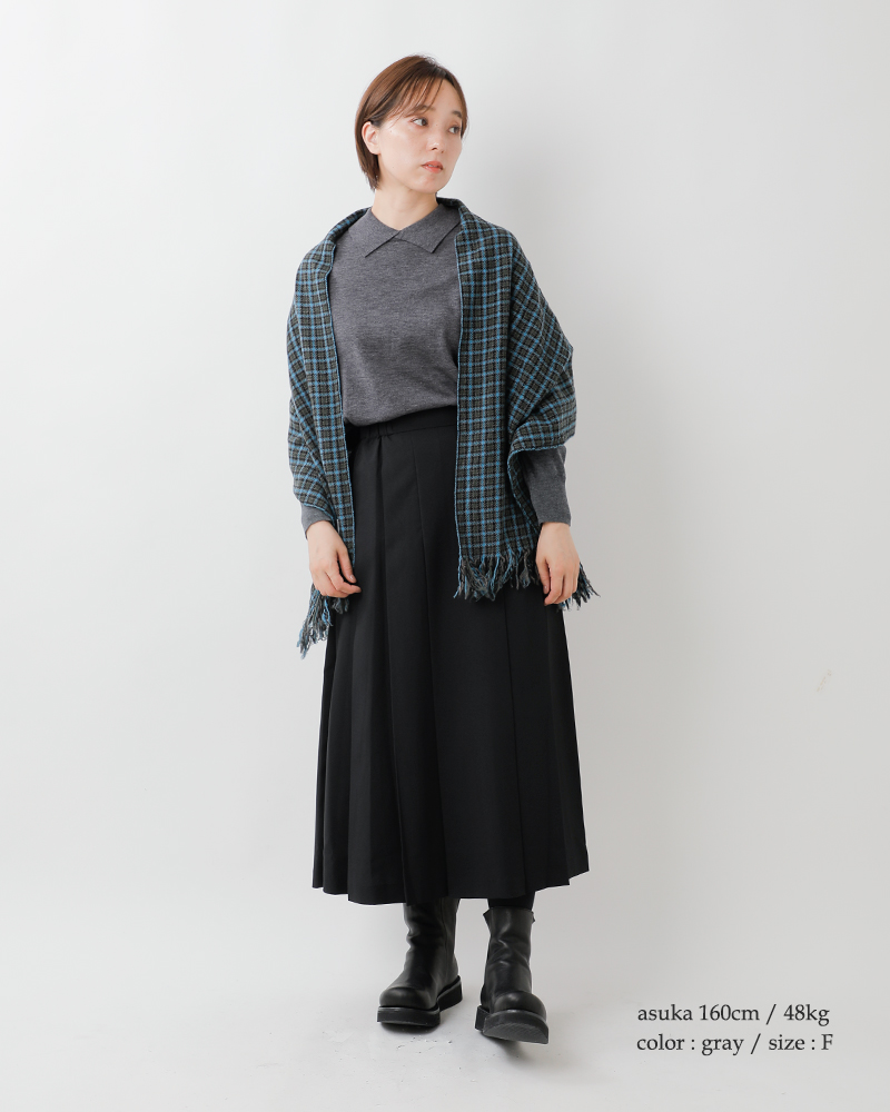 STAMP AND DIARY(スタンプアンドダイアリー)スムースウール襟付プルオーバーsd502awk12