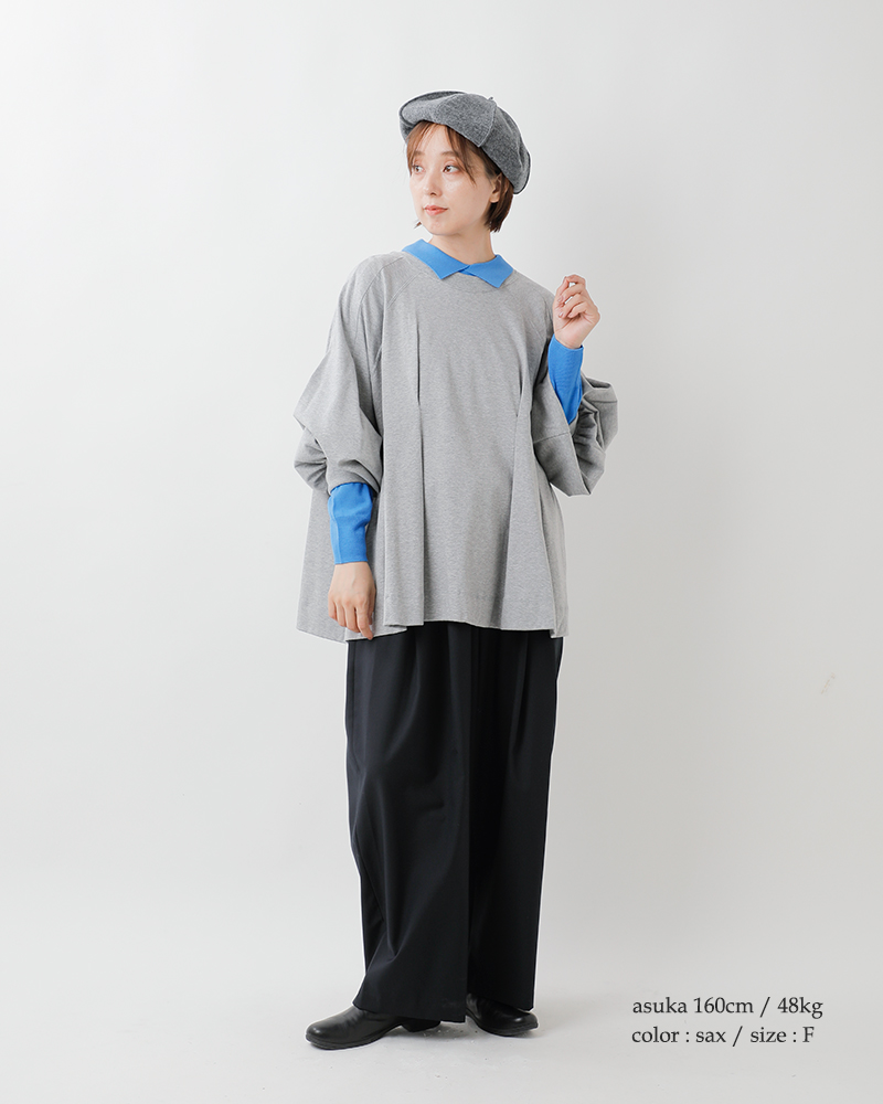 STAMP AND DIARY(スタンプアンドダイアリー)スムースウール襟付プルオーバーsd502awk12