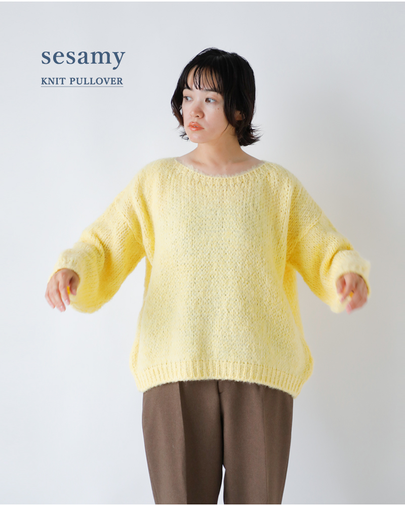 TRICOTS JEAN MARC(トリコット ジーン マルク)ボートネックニットプルオーバーsesamy