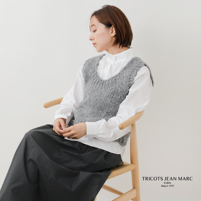 TRICOTS JEAN MARC(トリコット ジーン マルク)モヘアブレンドニットショートベストsevulle