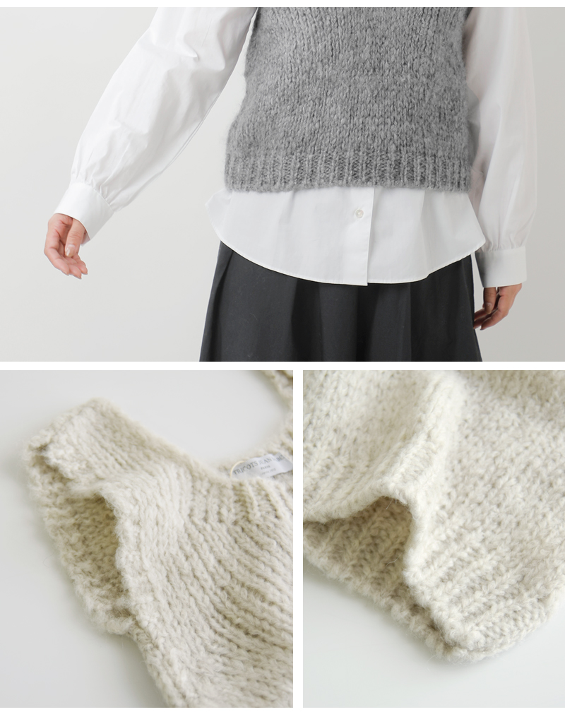 TRICOTS JEAN MARC(トリコット ジーン マルク)モヘアブレンドニットショートベストsevulle