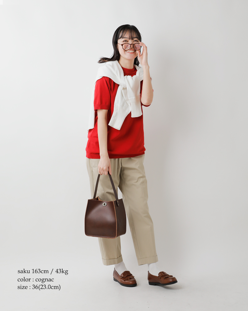 SHADDY(シャディ)レザーキルトタッセルローファーsh011