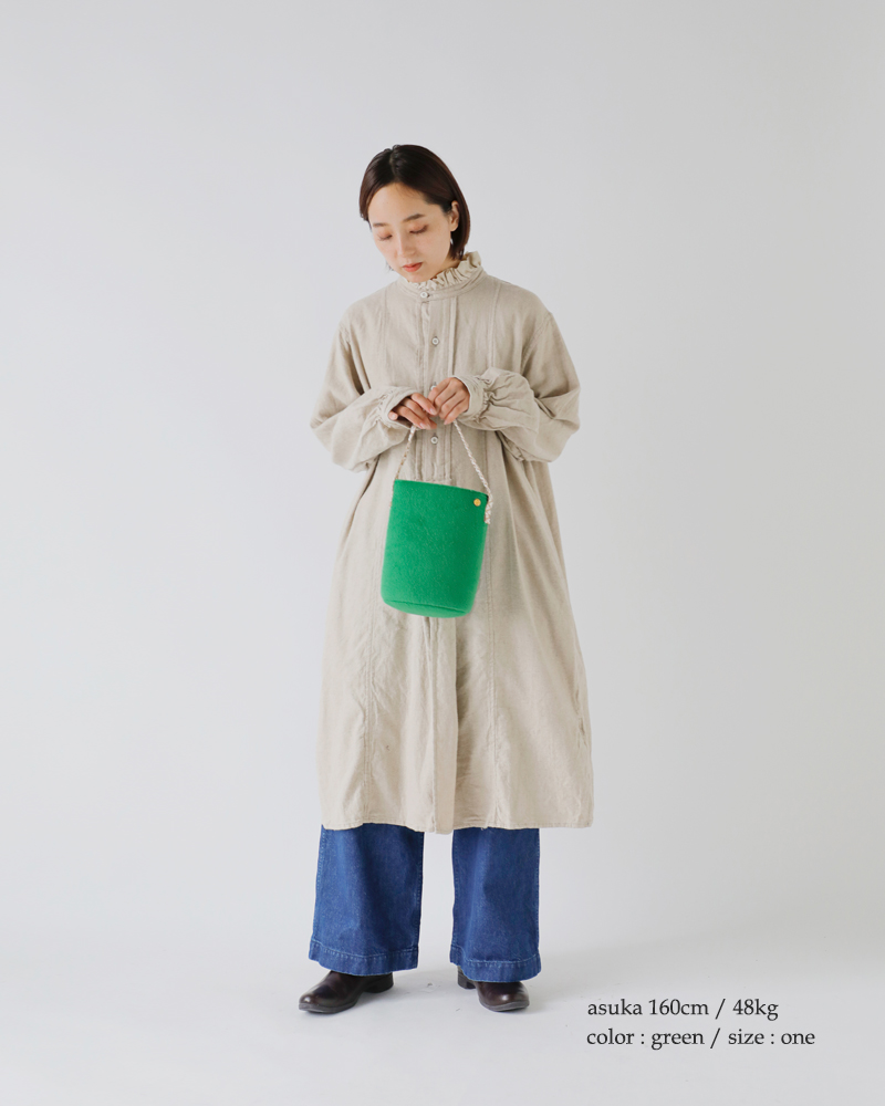 Lila&Fleur(リラアンドフルール)フェルトシングルハンドルバッグ“Anna”single-handle-bag