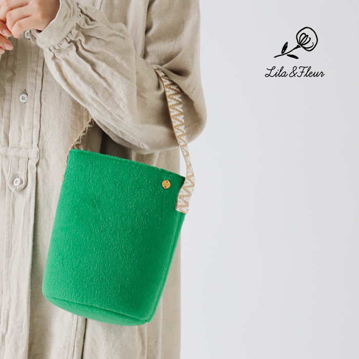 Lila&Fleur(リラアンドフルール)フェルトシングルハンドルバッグ“Anna”single-handle-bag