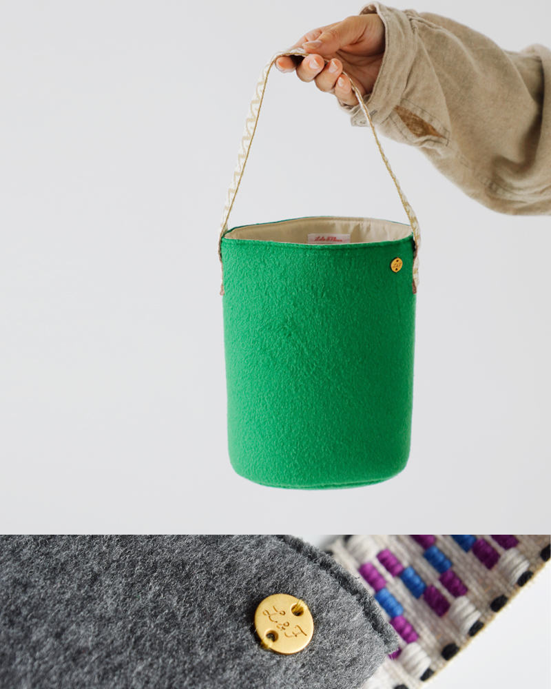 Lila&Fleur(リラアンドフルール)フェルトシングルハンドルバッグ“Anna”single-handle-bag