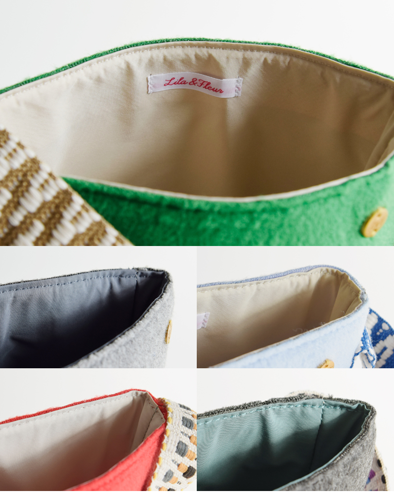 Lila&Fleur(リラアンドフルール)フェルトシングルハンドルバッグ“Anna”single-handle-bag