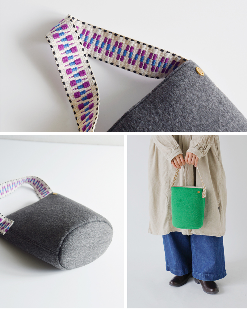 Lila&Fleur(リラアンドフルール)フェルトシングルハンドルバッグ“Anna”single-handle-bag