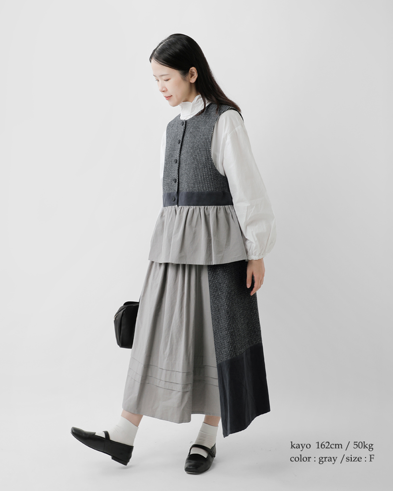 MAGALIピンドット ツイード ヴィンテージ スカート sk78