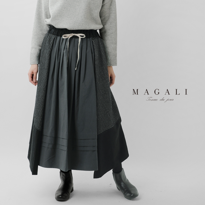 MAGALIピンドット ツイード ヴィンテージ スカート sk78
