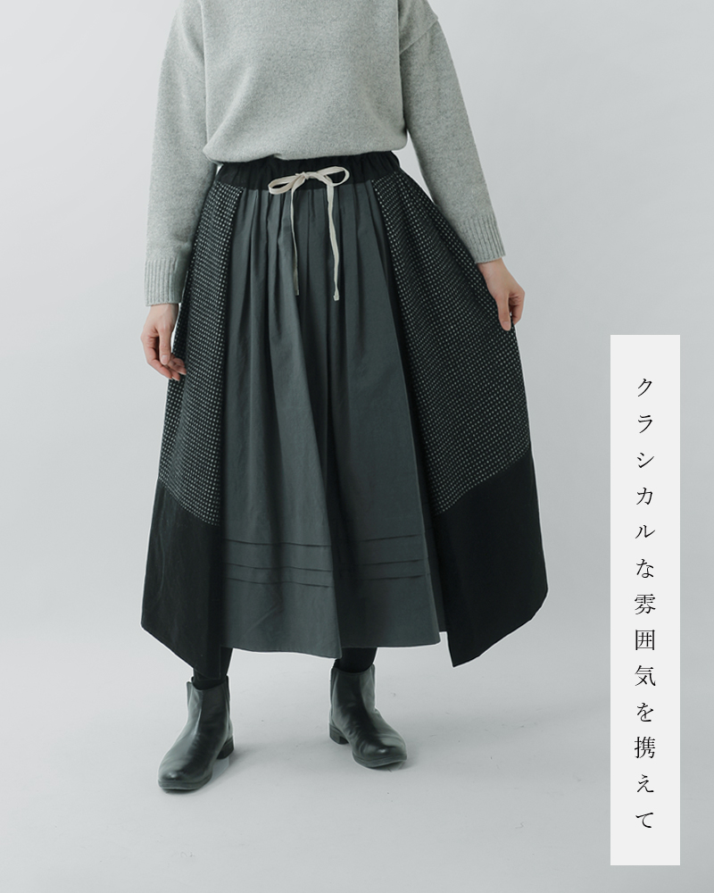 MAGALIピンドット ツイード ヴィンテージ スカート sk78