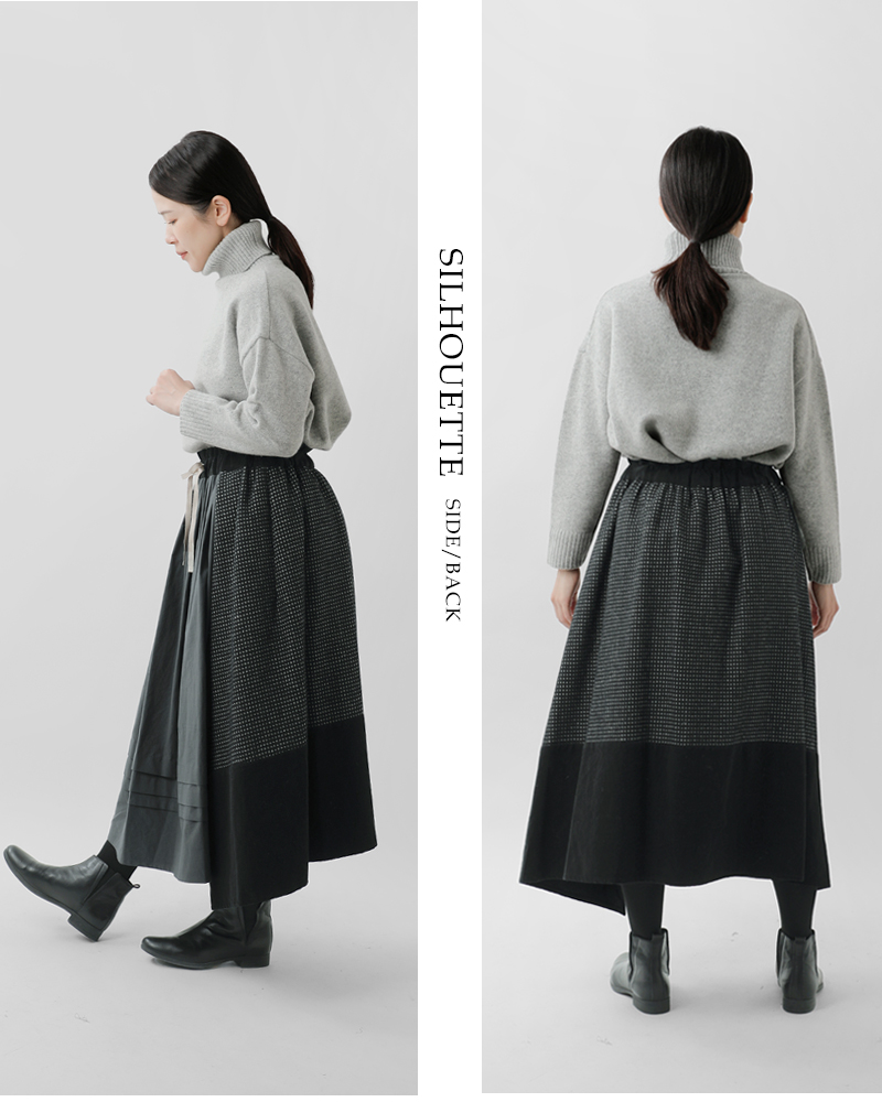 MAGALIピンドット ツイード ヴィンテージ スカート sk78