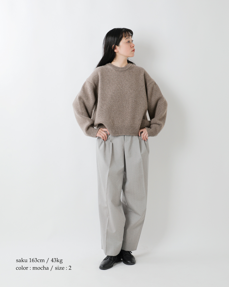 未使用【SLOANE/スローン】3G ジーロンラム カシミア ポンチョ ブルー SLOANE(スローン)のジーロンラムズ カシミヤ ドロップショルダー