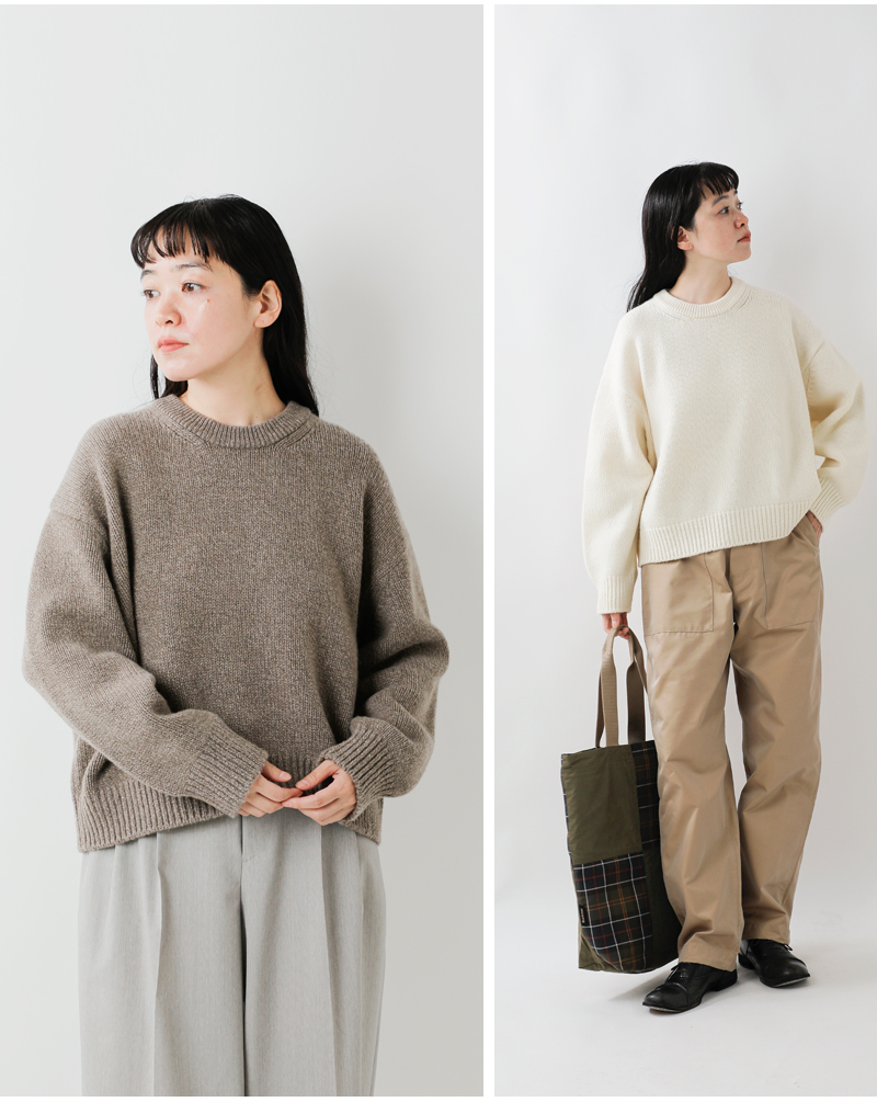 新品タグ付き★SLONE スローン☆カシミヤ混 5G天竺クルーネックニット 新品タグ付き☆SLONE スローン☆カシミヤ混 5G天竺クルーネック