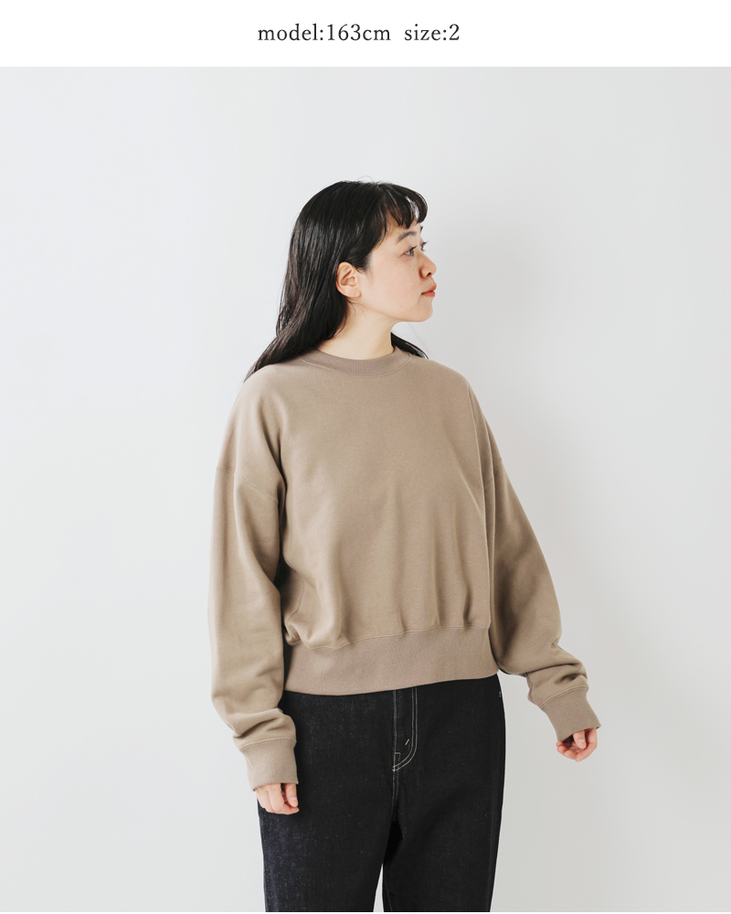 SLOANE(スローン)コットン裏毛ショート丈スウェットプルオーバーsl10w-t1032