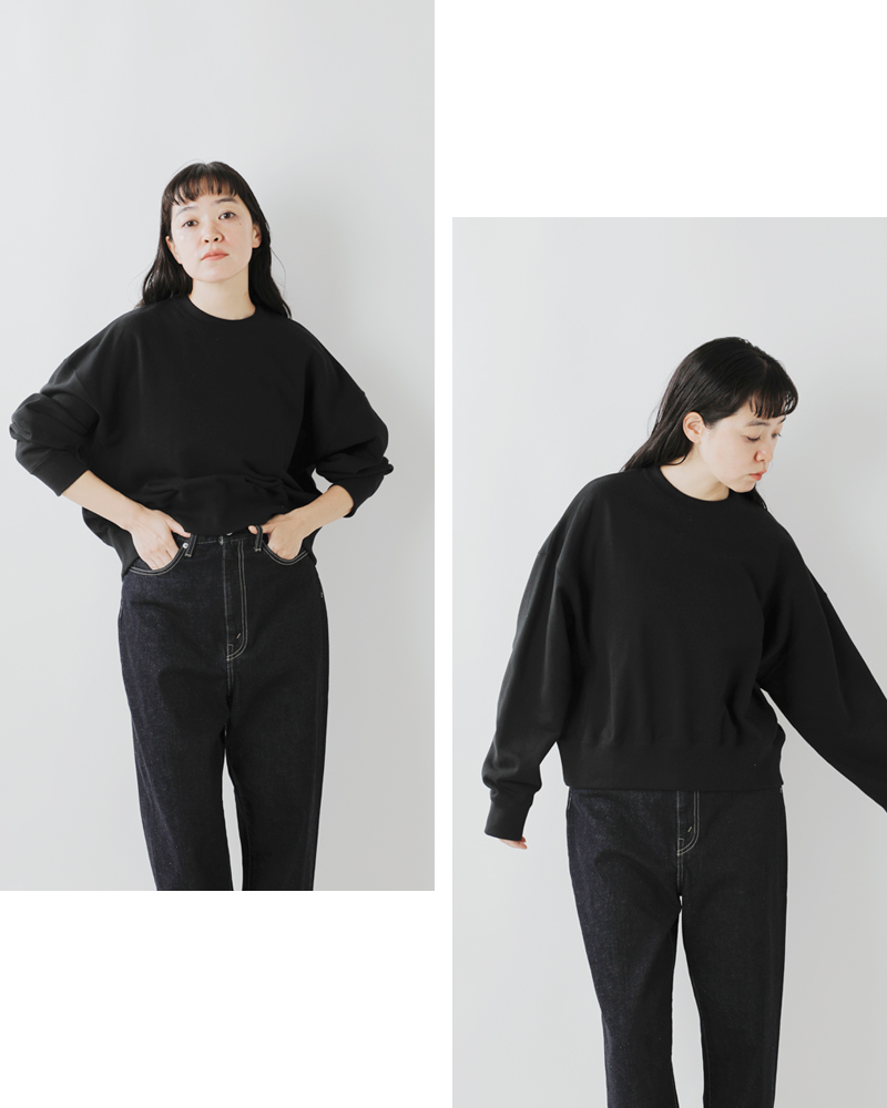 SLOANE(スローン)コットン裏毛ショート丈スウェットプルオーバーsl10w-t1032