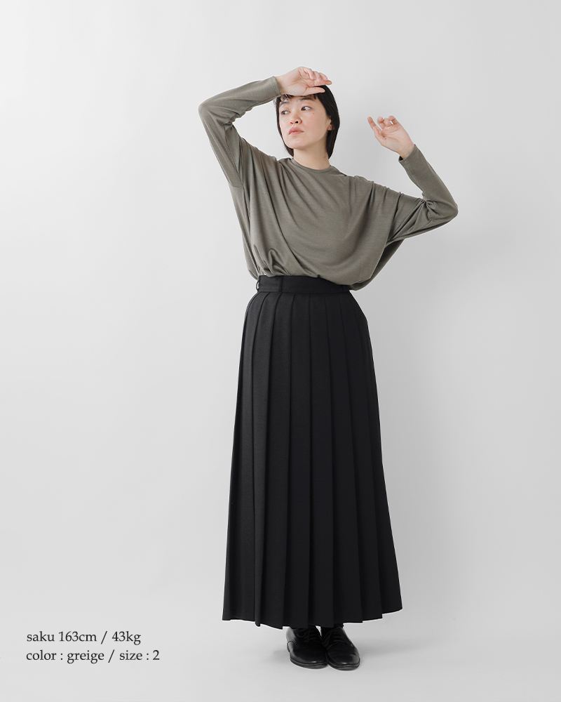 SLOANE(スローン)ウール天竺ワイドシルエット長袖Tシャツsl10w-t1039