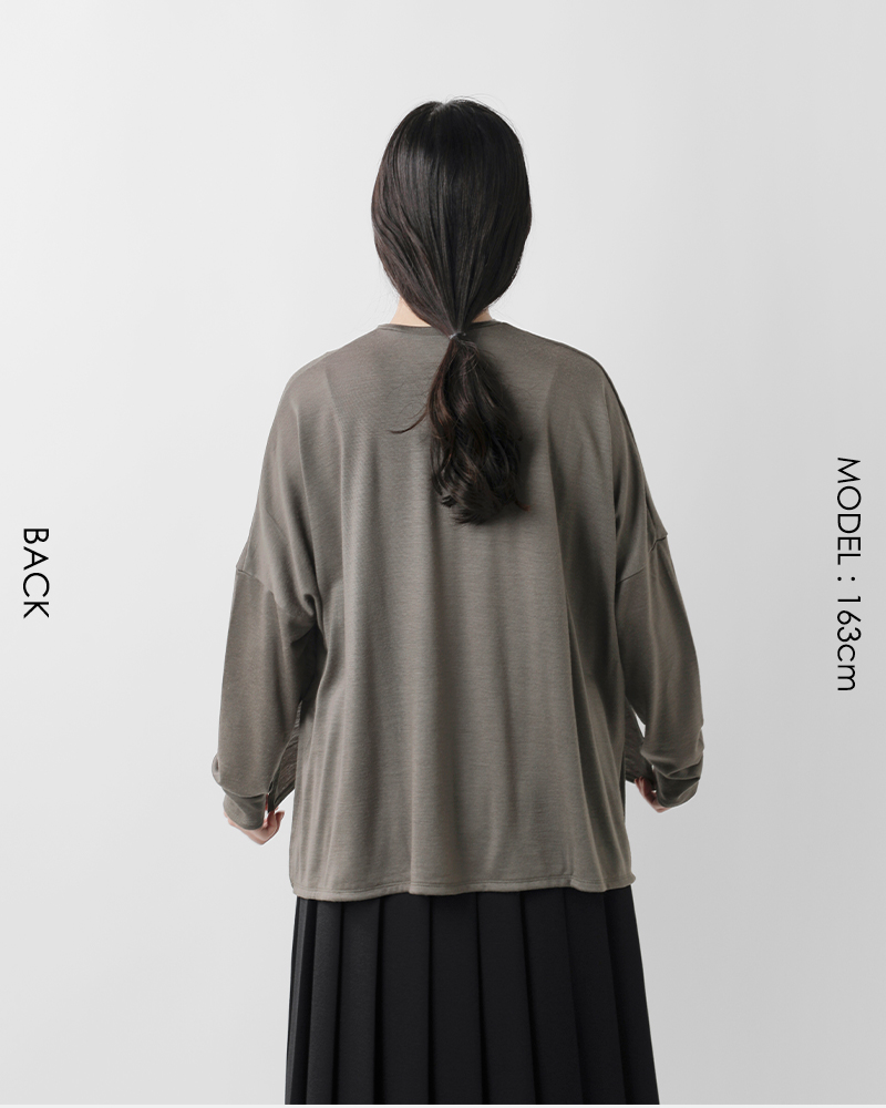 SLOANE(スローン)ウール天竺ワイドシルエット長袖Tシャツsl10w-t1039