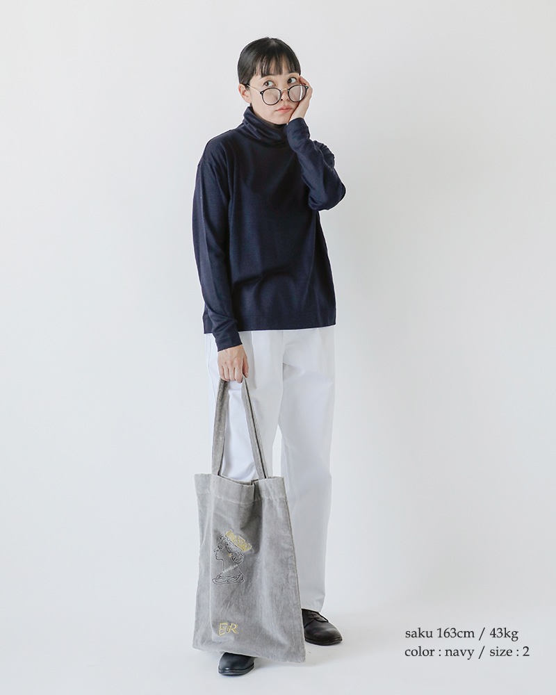 SLOANE(スローン)ウール天竺タートルネック長袖ニットTシャツsl10w-t1056