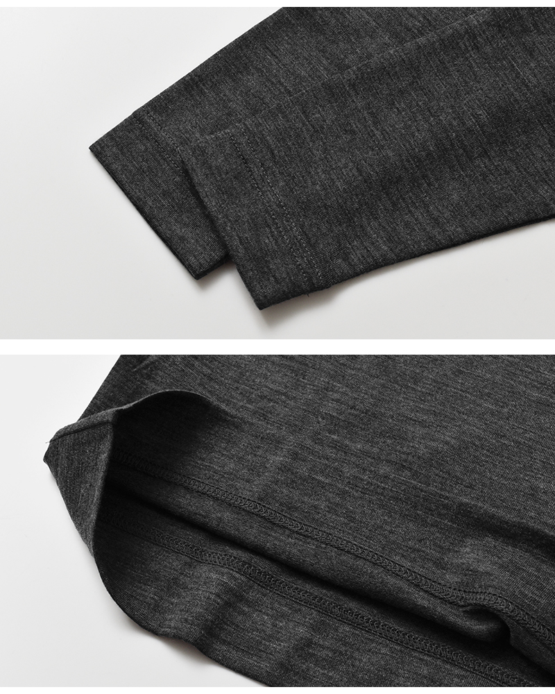 コットンウールストレッチあったか長袖シャツS2点 SLOANE スローン ウール天竺 タートルネック 長袖 ニット T