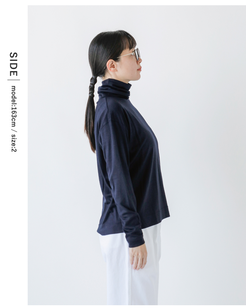 SLOANE(スローン)ウール天竺タートルネック長袖ニットTシャツsl10w-t1056