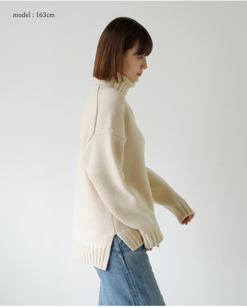 未使用【SLOANE/スローン】3G ジーロンラム カシミア ポンチョ ブルー SLOANE スローン 3G ジーロンラム×カシミヤ ドロップショルダー