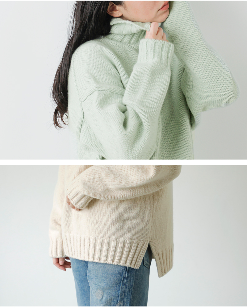 ★★★KANA★★★スローン　畦編み　スーパージーロン　ニット　カシミヤ KANAスローン 畦編み スーパージーロン ニット カシミヤ 旬の