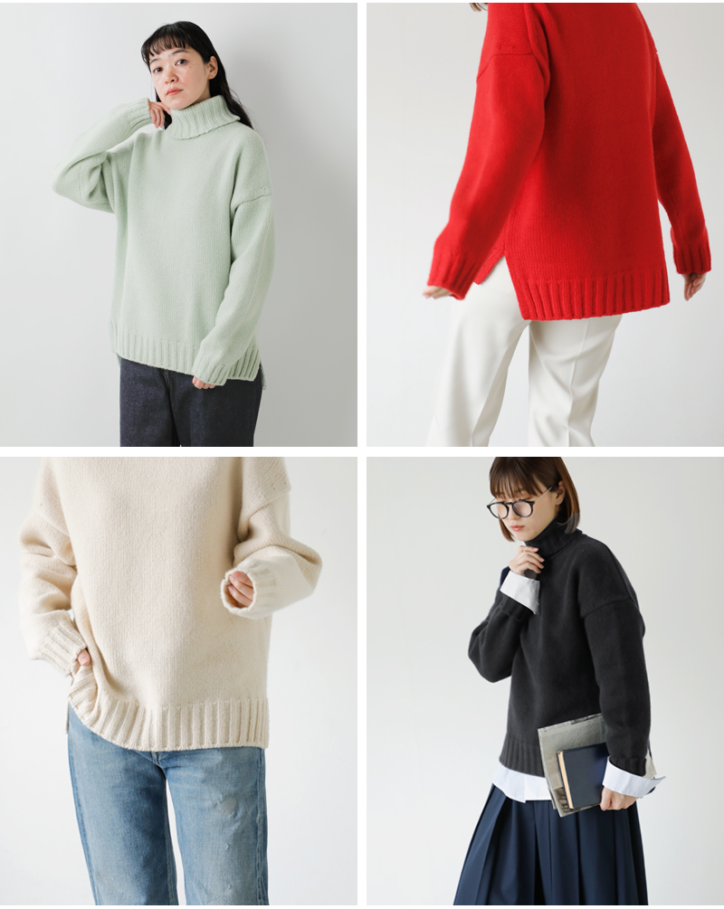 ★★★KANA★★★スローン　畦編み　スーパージーロン　ニット　カシミヤ SLOANE スローン 3G ジーロンラム×カシミヤ ドロップショルダー