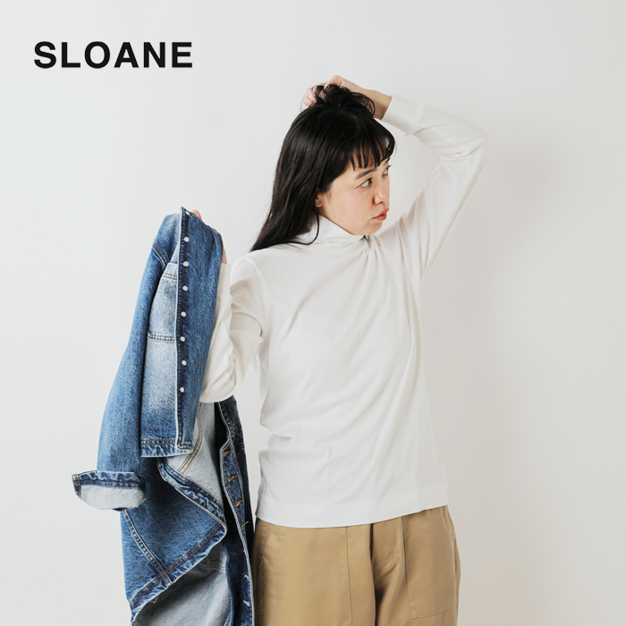 SLOANE(スローン)スーピマスムースタートルネック長袖Tシャツsl7w-t354