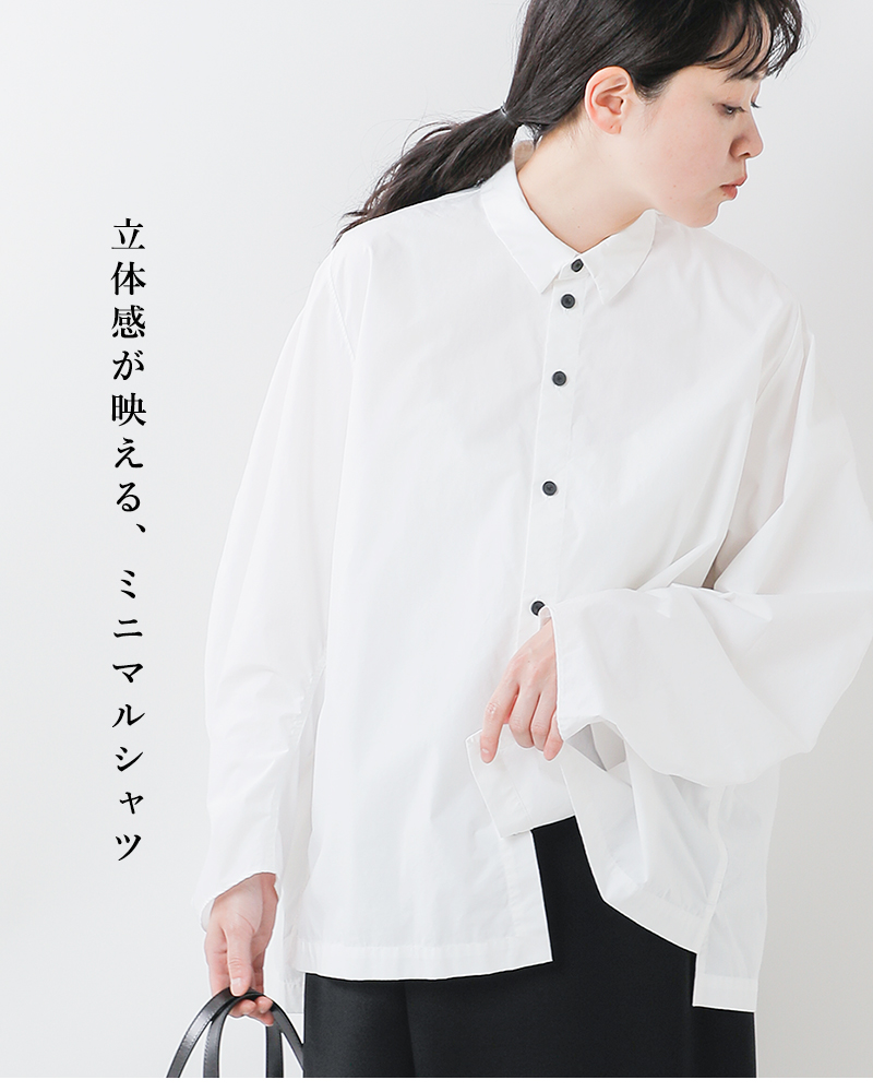 FIR MUM(フィル マム)コットンポリコアタイプライタービッグスリーブシャツsn-fr0404sf