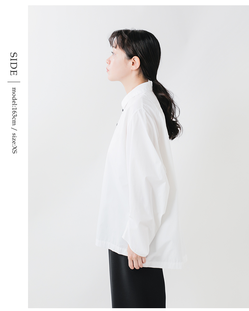 FIR MUM(フィル マム)コットンポリコアタイプライタービッグスリーブシャツsn-fr0404sf