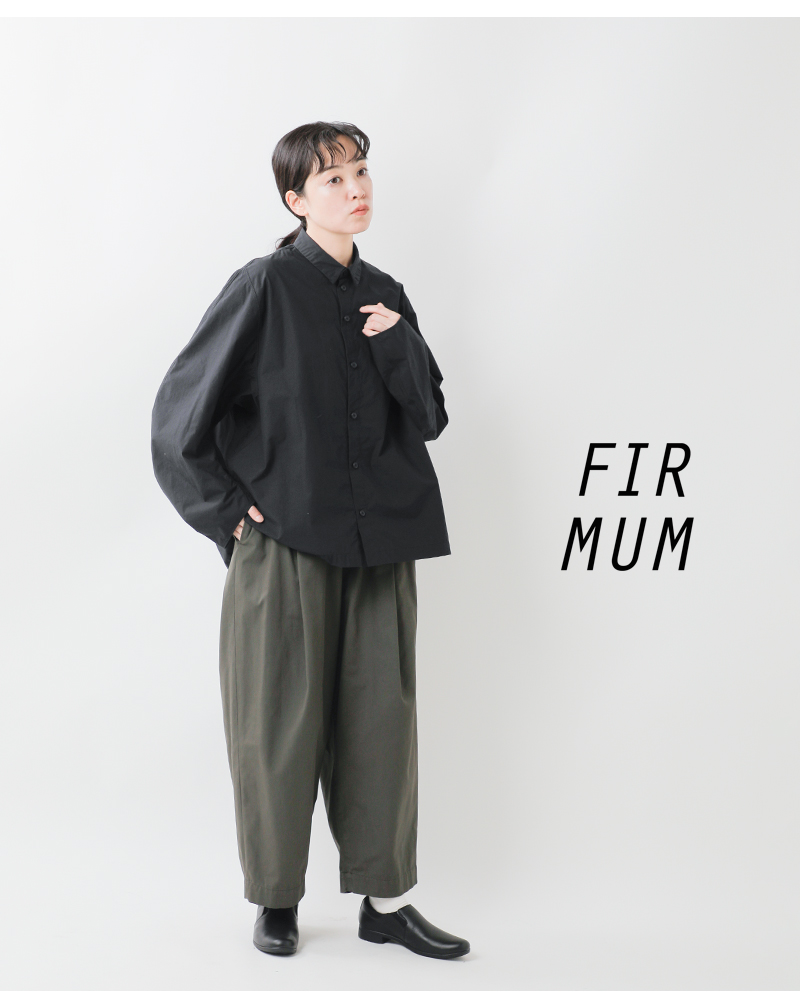 FIR MUM(フィル マム)コットンポリコアタイプライタービッグスリーブシャツsn-fr0404sf